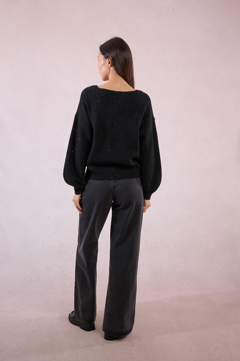 MOLLY BRACKEN<br>Suéter oversized com lantejoulas