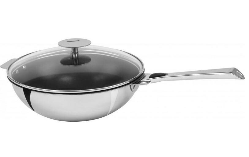 Wok Casteline 28 cm, Antihaft<br>Wok aus Edelstahl mit abnehmbarem Griff