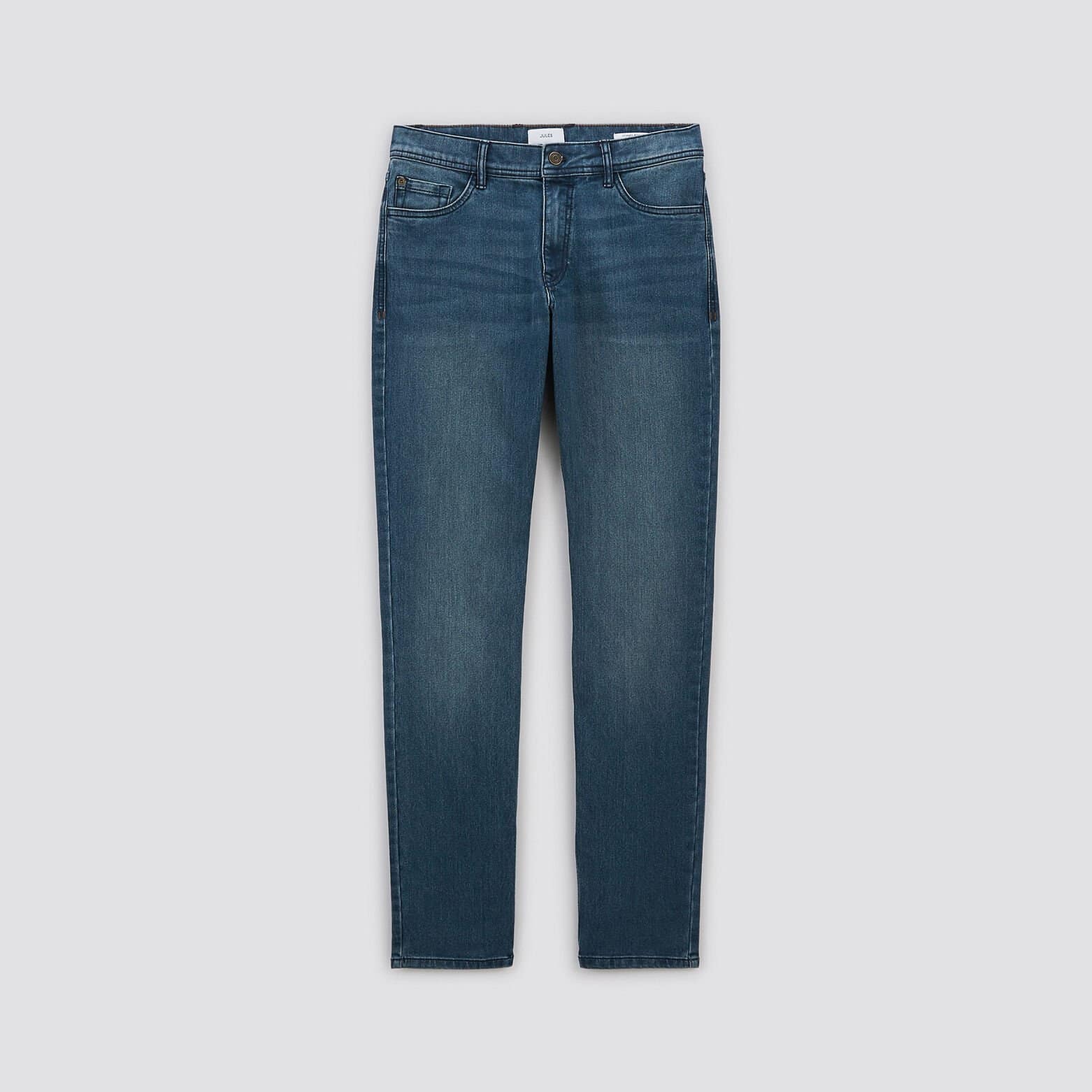 Jean straight en coton et polyester recyclés water Bleu