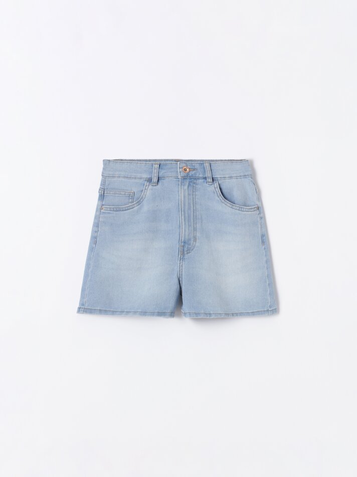 Shorts jeans básicos - Azul claro