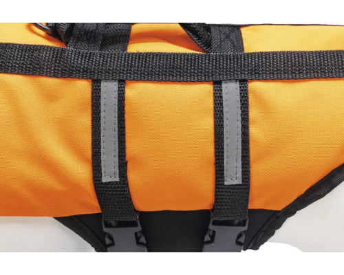 Karlie Aqua-Top S oranje zwemvest, lengte ca. 30 cm, nekomtrek ca. 40-47 cm, borstomtrek ca. 54-59 cm