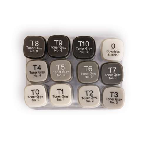 COPIC® classic Marker 12er Set TG Toner Gray