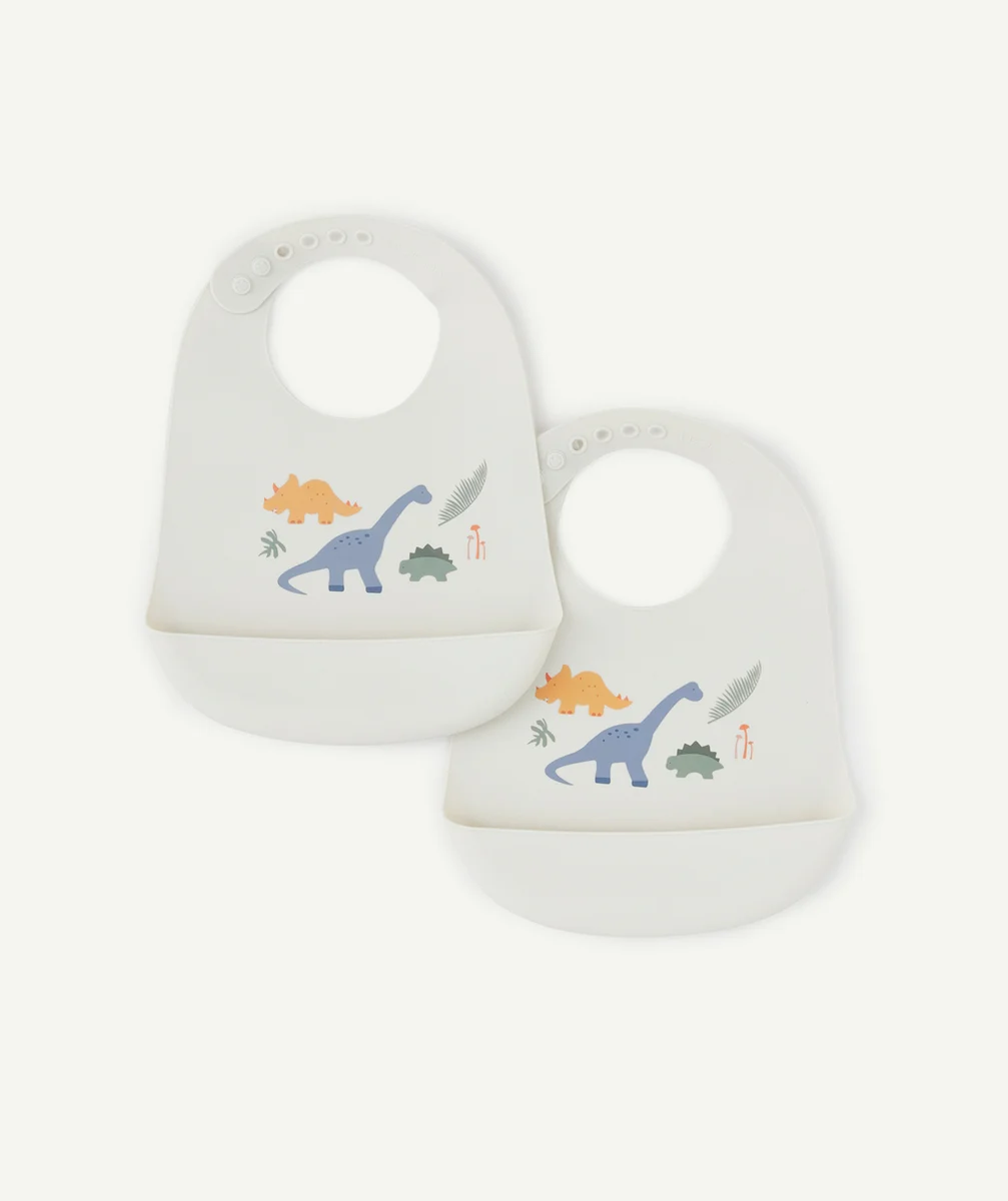 LIEWOODLOT DE 2 BAVOIRS EN SILICONE TILDA DINO MIX
