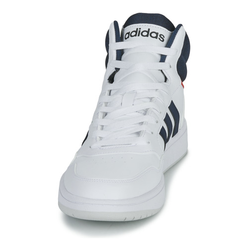 Adidas Sportswear - HOOPS 3.0 MID - Blanc / Marine / Rouge