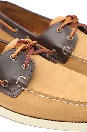 Sebago Schoenen Docksides Portland Beige Bruin 78123HW-Yellow Mustard - Dk Brown kopen
