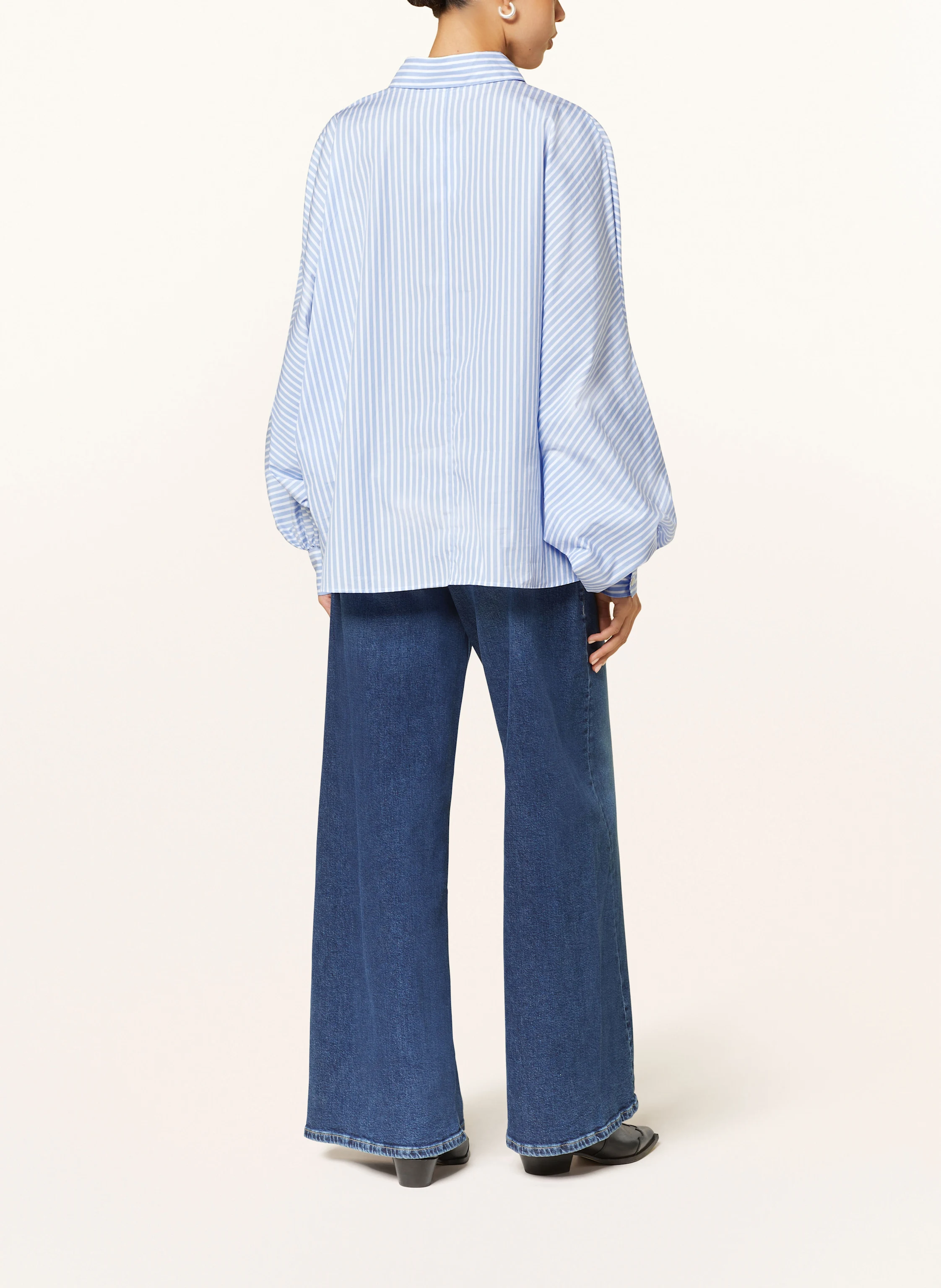 SoSUE Oversized-Hemdbluse ANTONIA mit Bärenstickerei