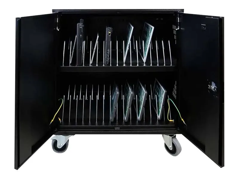 LEBA NoteCart Flex Extended 32 - Vogn med hjul (kun opladning) - for 32 tablets/notebooks - låsbar - skærmstørrelse: op til 15