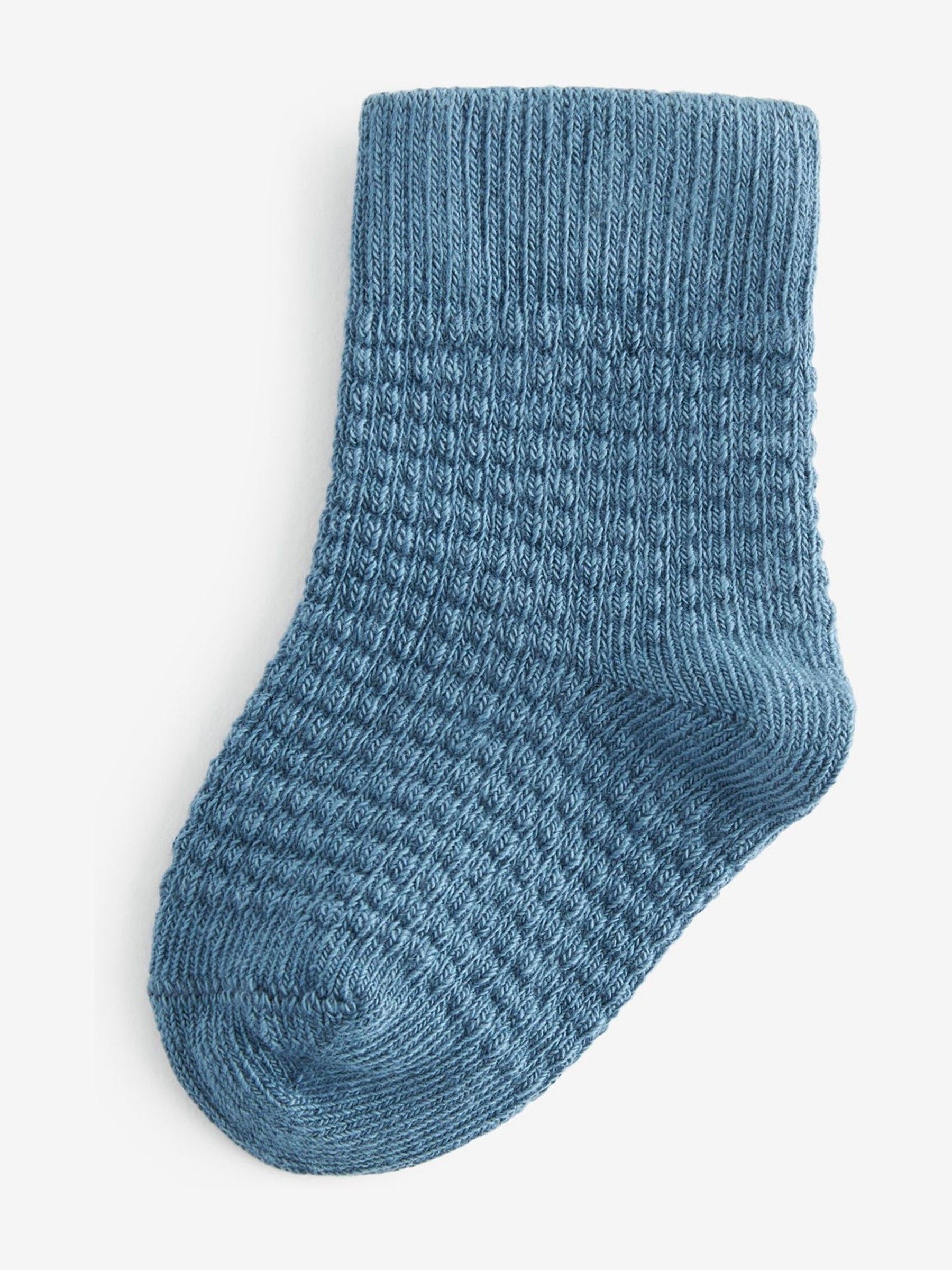 Blauw/Groen - Verpakking van 7 paar babysokken (0 mnd-2 jr)