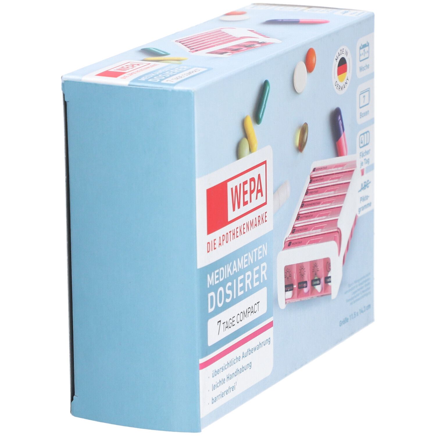 WEPA 7 Tage Compact Wochenmagazin weiß/pink