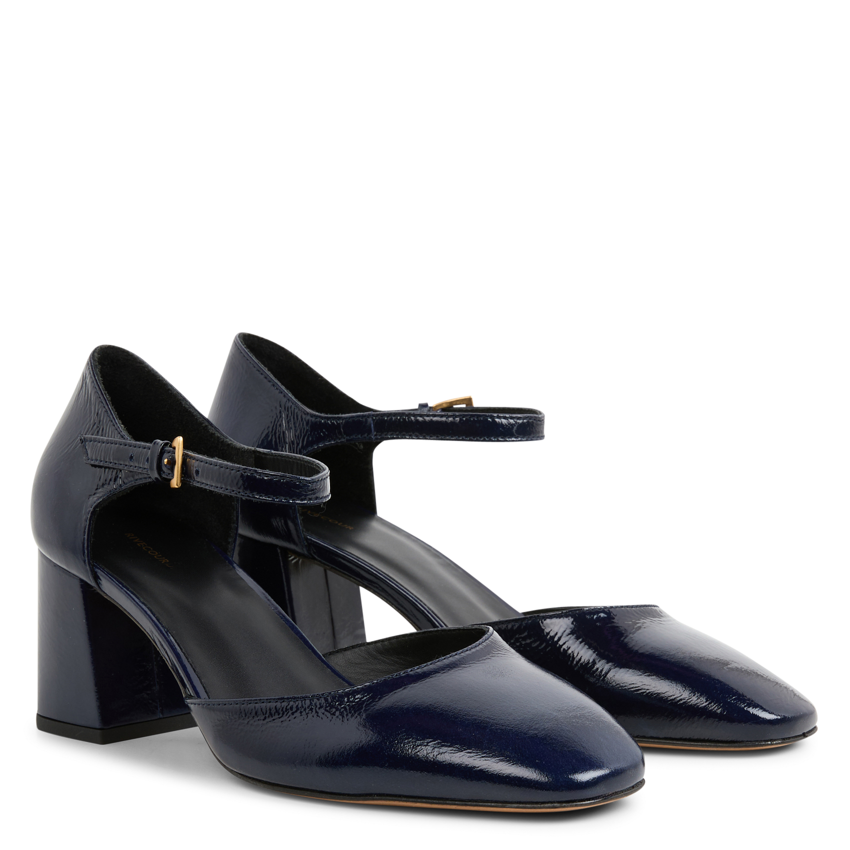 N°619 - Babies en cuir velours | Bleu