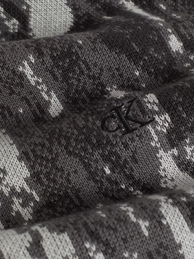 Suéter de malha jacquard de algodão
