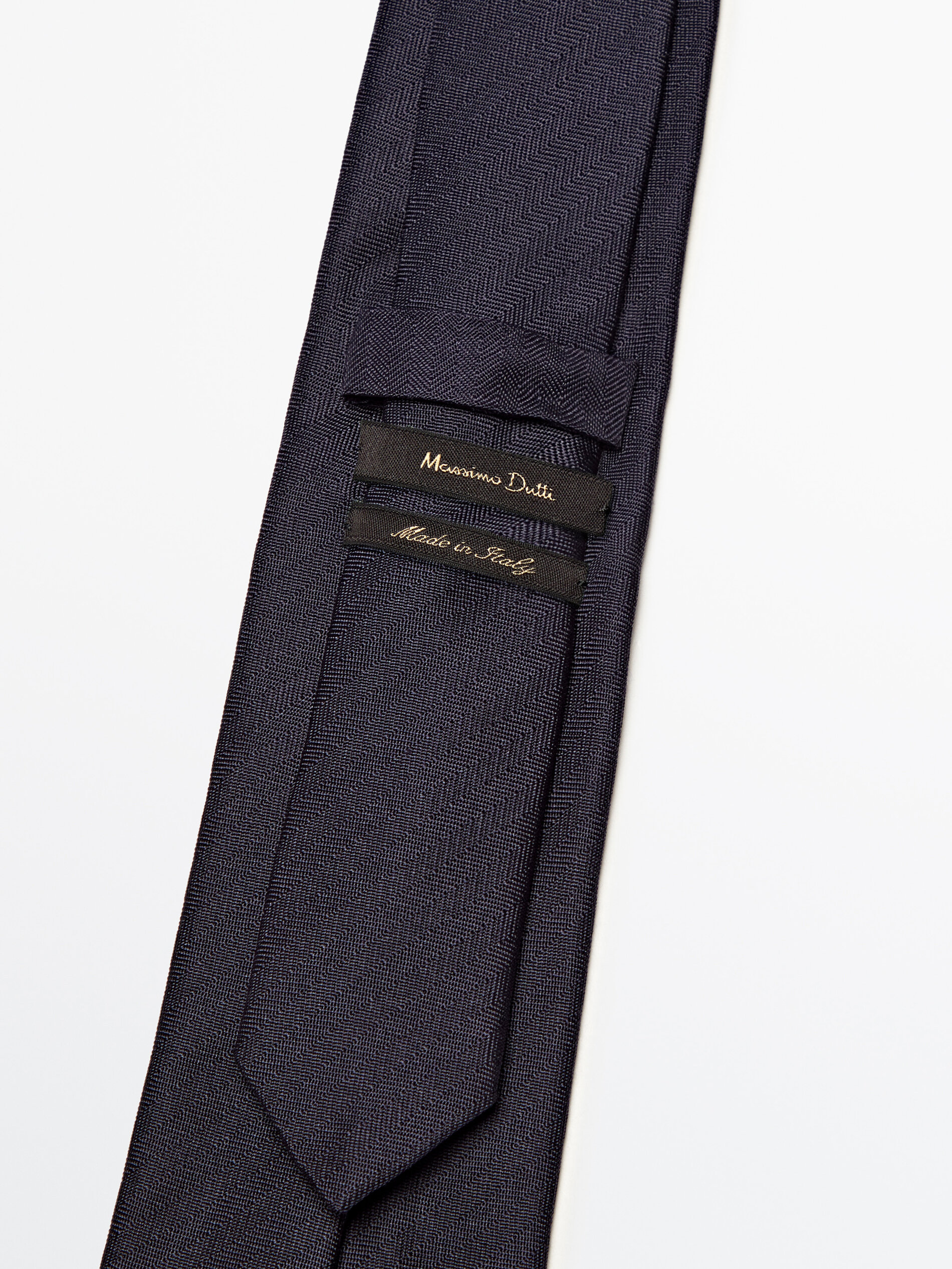 Corbata espiga 100% seda - BLUE MARINO