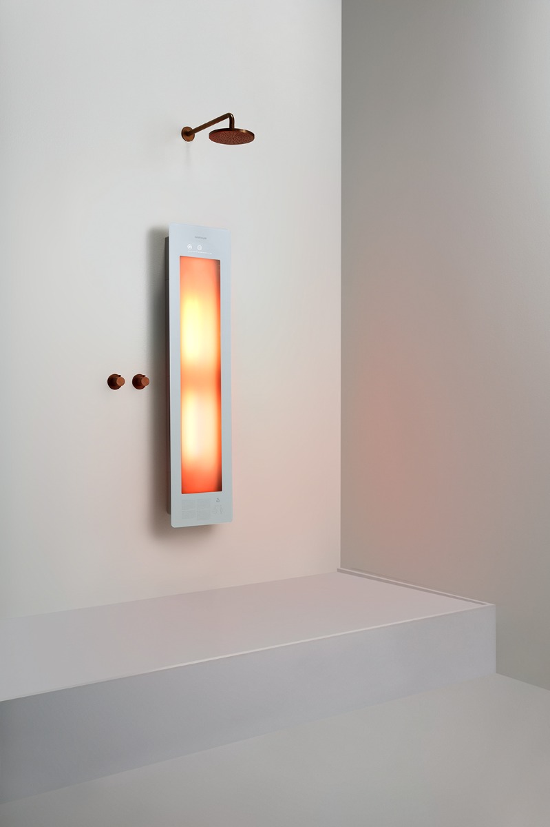 Sunshower Round One Medium White infraroodlamp 33x140x10cm opbouw