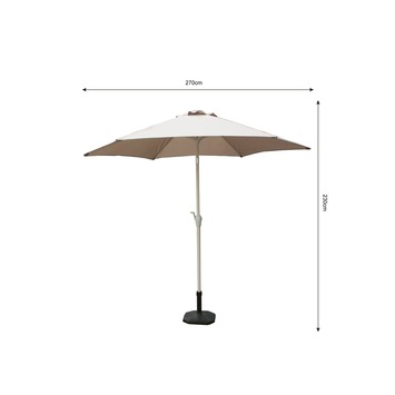 Parasol Florida Ecru Ø270 cm