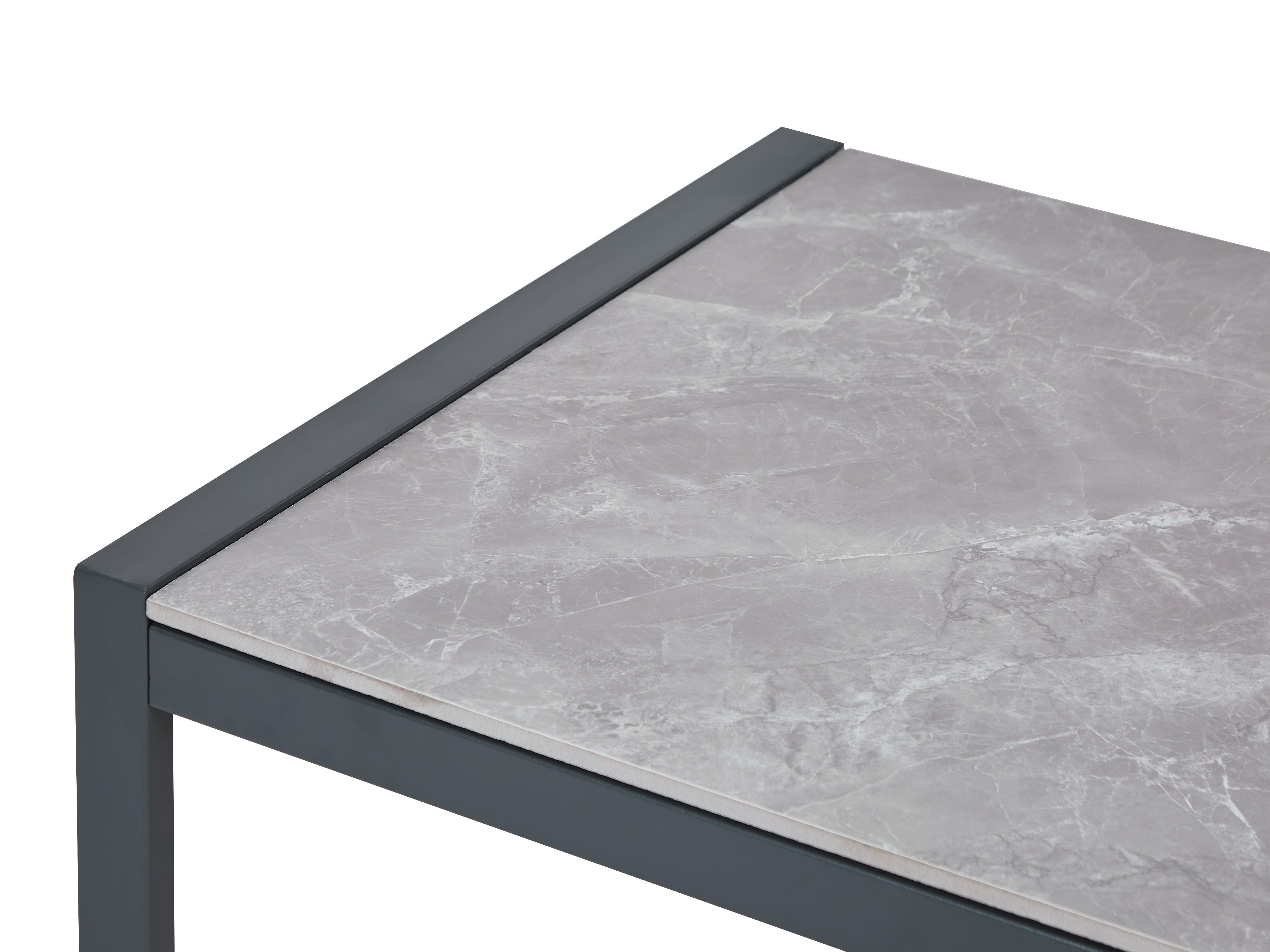 Loungeset met tafel 5-zits SKALA Metaal Lichtgrijs