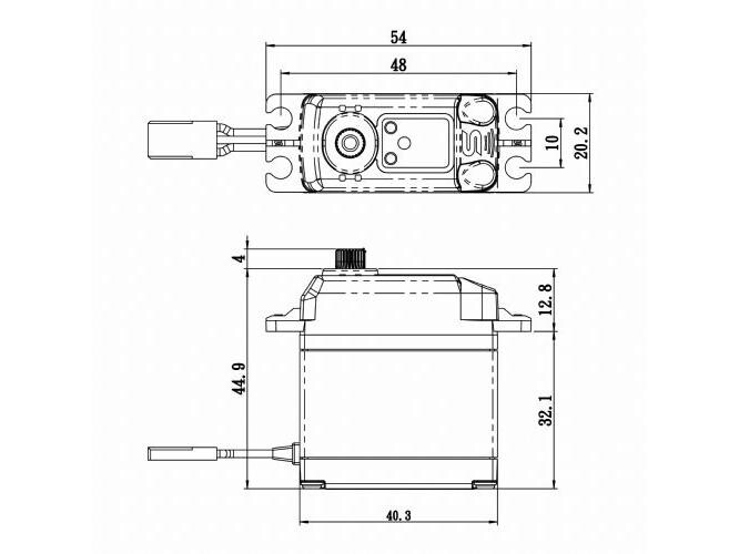 Savöx Standard Servo SA-1230SG  36 kg, 0.16 s, Digital Digitalservo mit Softstart und doppelt kugelgelagertem Metallgetriebe