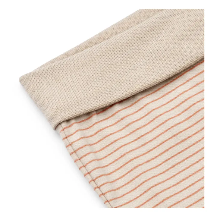 Liewood Legging à Pied Coton Bio Rayé Facu | Rose