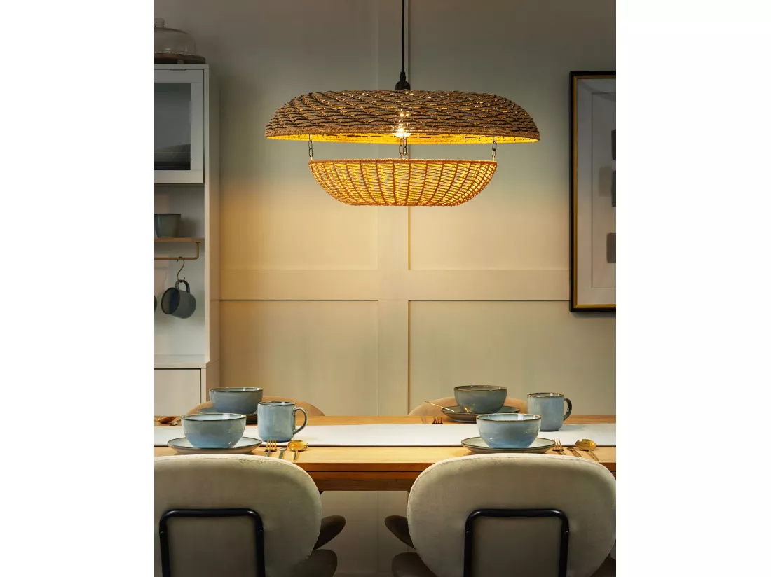 Lampe suspension KIDEPO Papier Marron