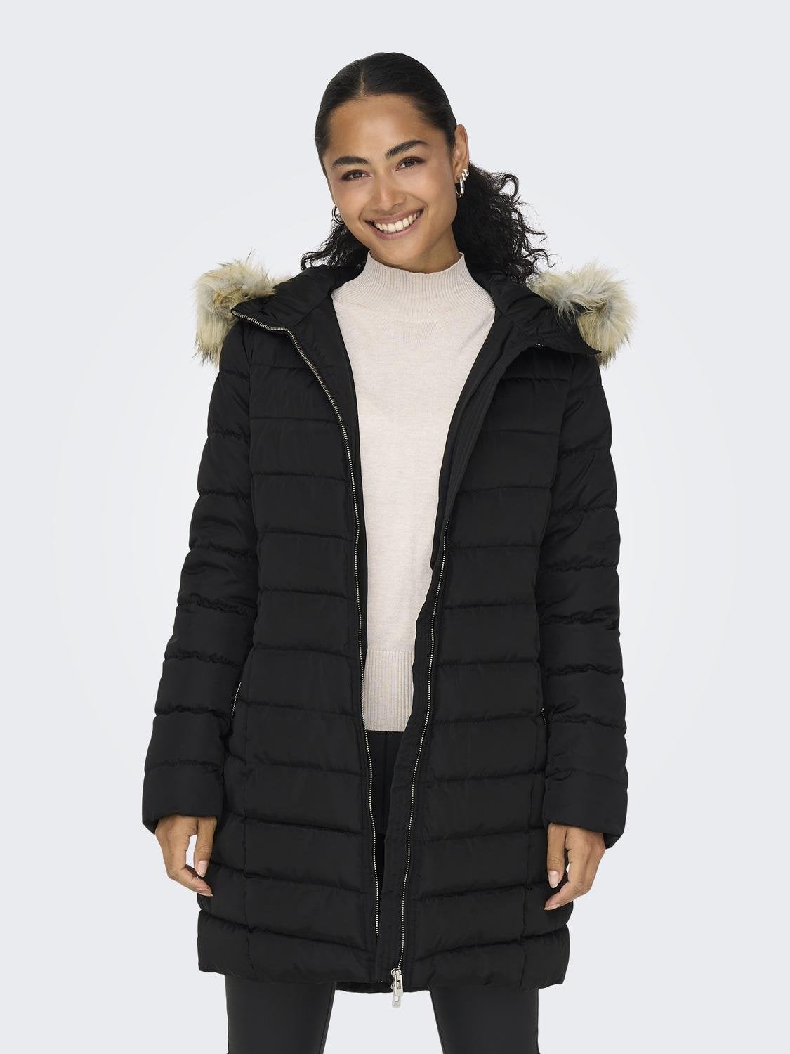 ONLNEWELLAN Steppmantel Black