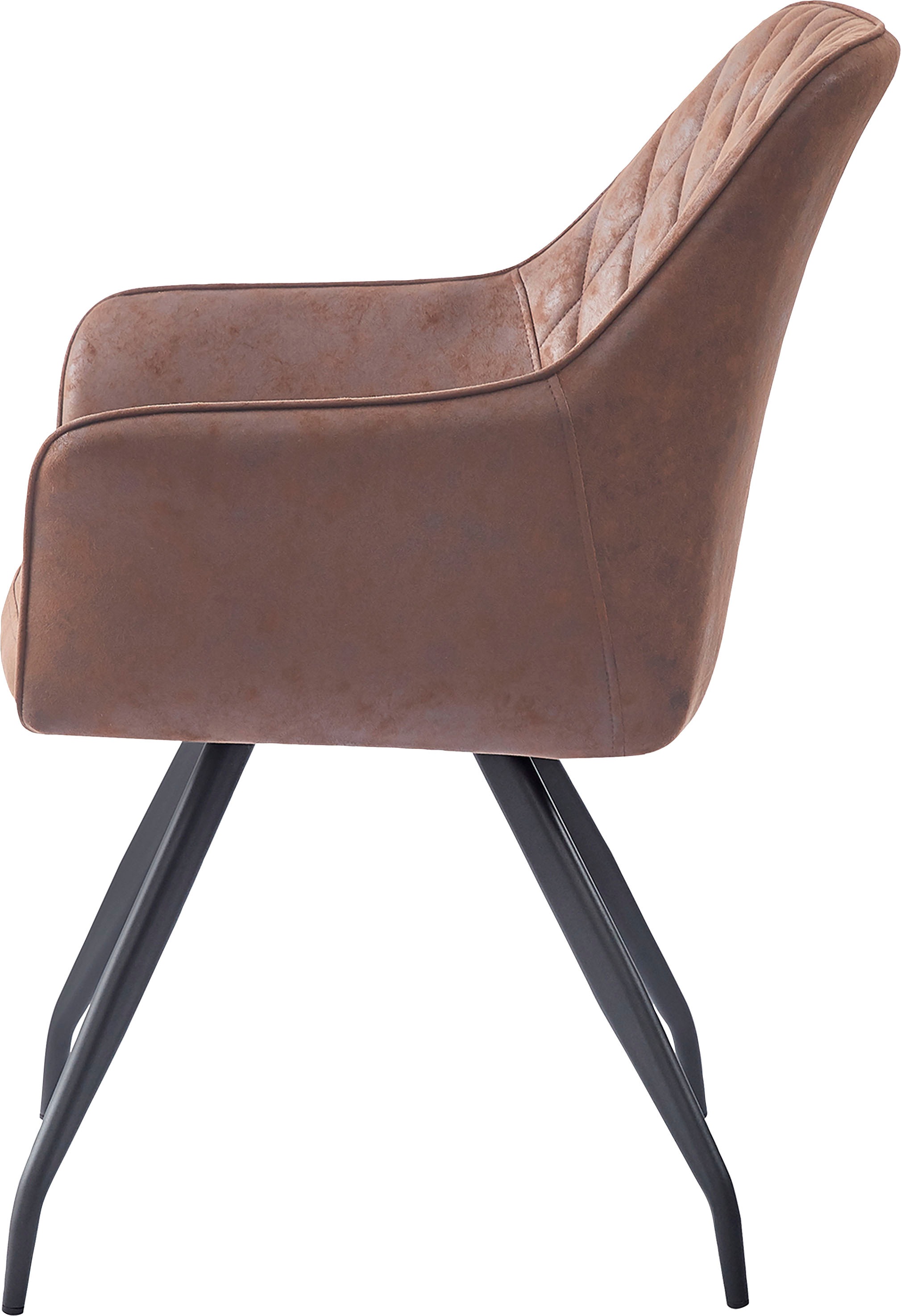Kayoom Polsterstuhl »Stuhl Amber 225, Eleganter Stuhl mit Steppung« () 1 Stk.Eleganter Stuhl mit Steppung, moderne Eisen-Füsse