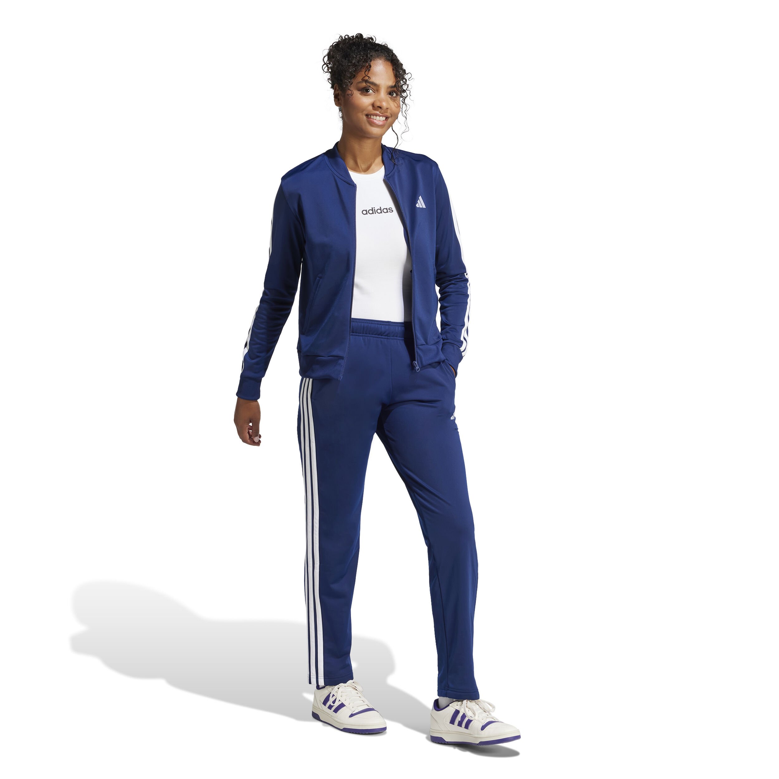 adidas 3 Stripes Survêtement Femmes - Bleu Foncé