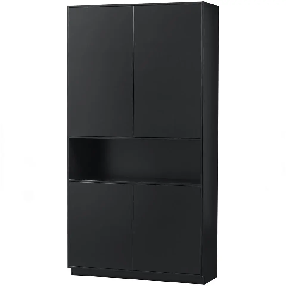WOOOD Finca Opbergkast - Zwart - 210x110x40