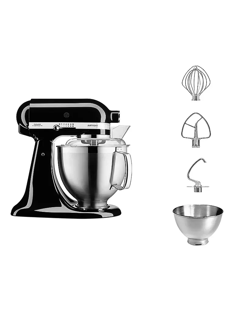 KITCHENAID Küchenmaschine Artisan 4,8l 5KSM185PSEOB Onyx Schwarz schwarz