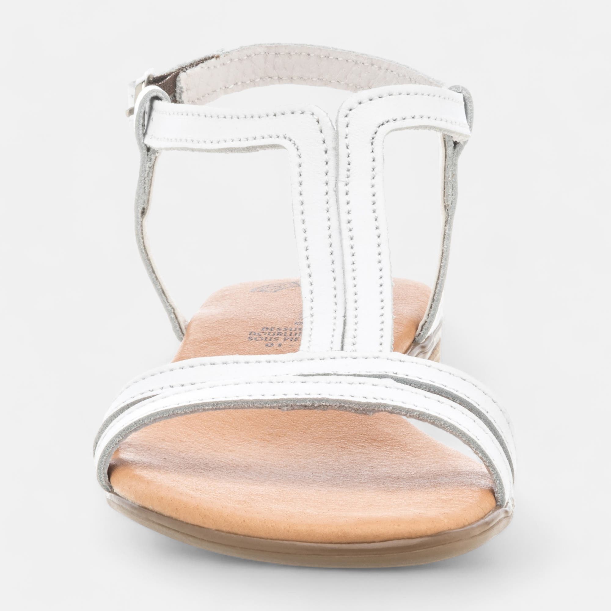Sandales Femme en cuir blanc