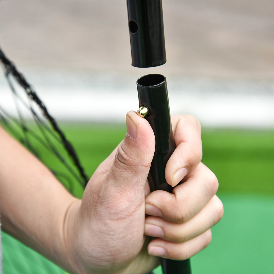 HOMCOM Fußball Rebounder schwarz