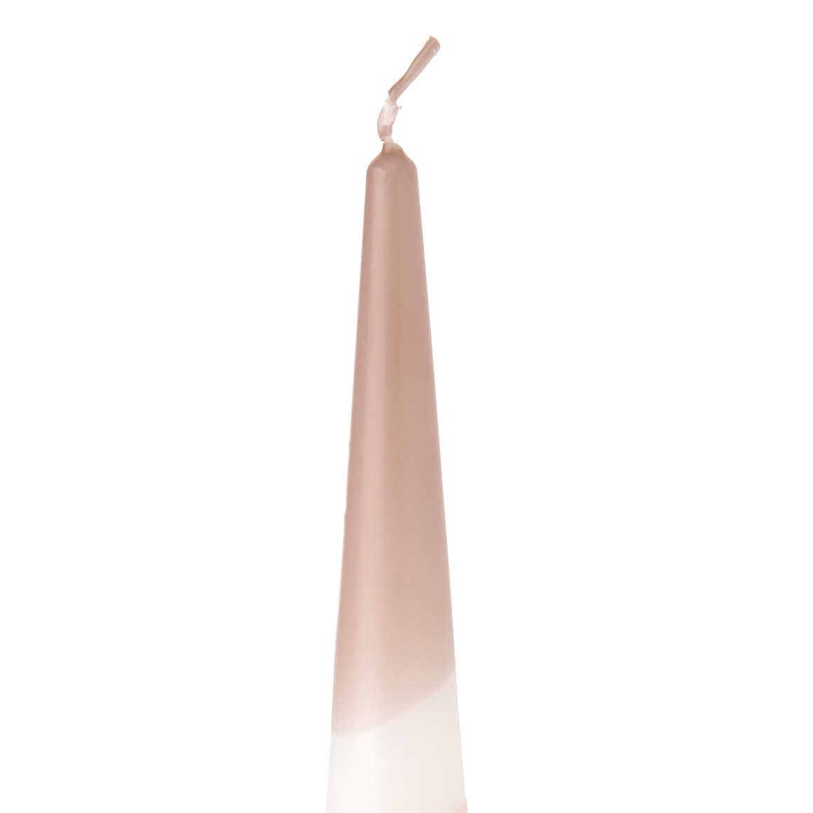 My Home Kerze in Kegelform taupe / zartrosa / weiss