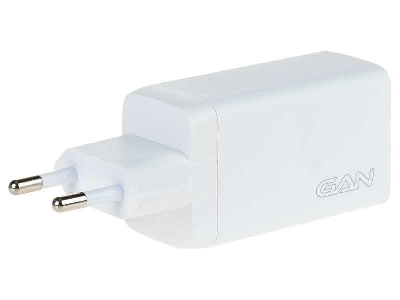 onit USB-Wandladegerät Trial QC4  65 W GaN Weiss Ladeadapter mit zwei USB-C-Ports und einem USB-A-Port