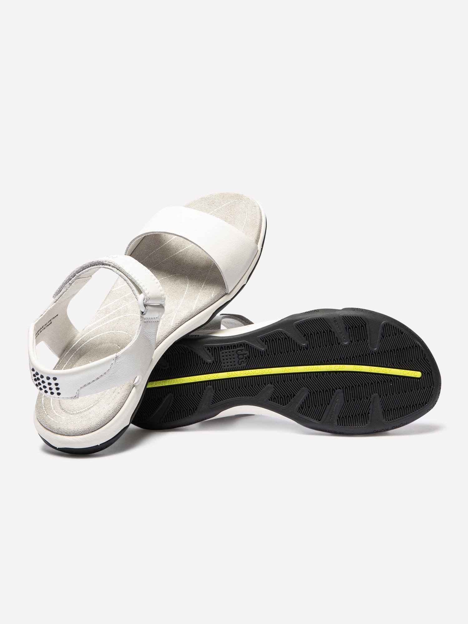 Sandales Femme Légères Cuir Blanc