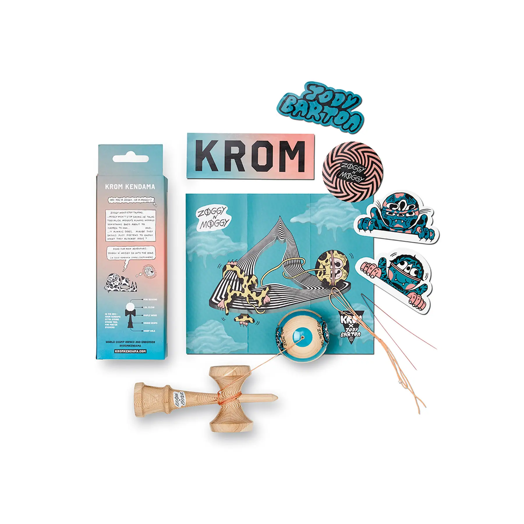 KROM X Jody Barton Zoggy N' Moggy MOG Kendama