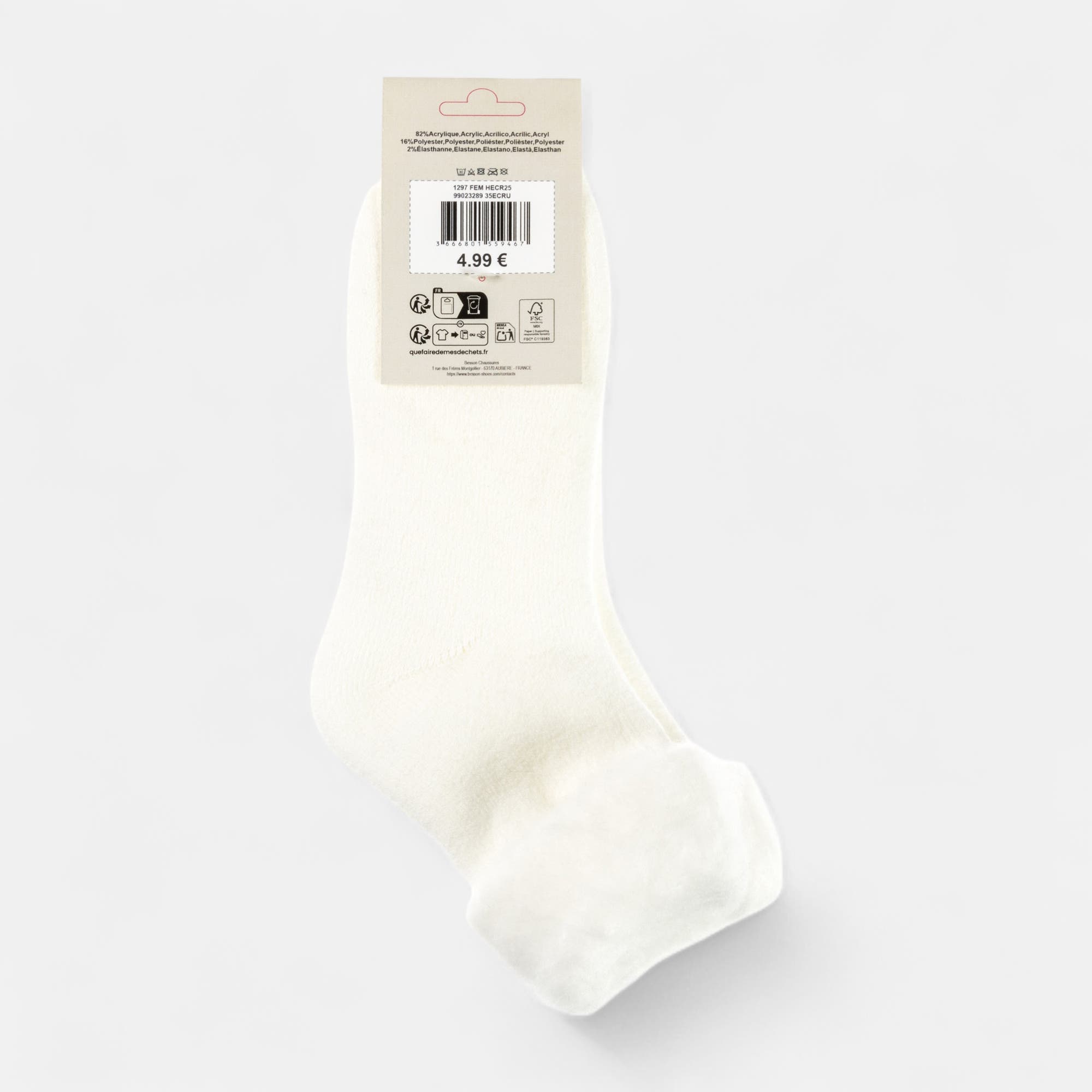 Chaussettes Femme ecru