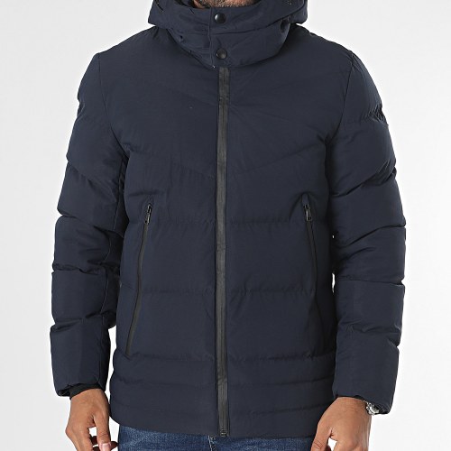 Doudoune Capuche Bleu Marine