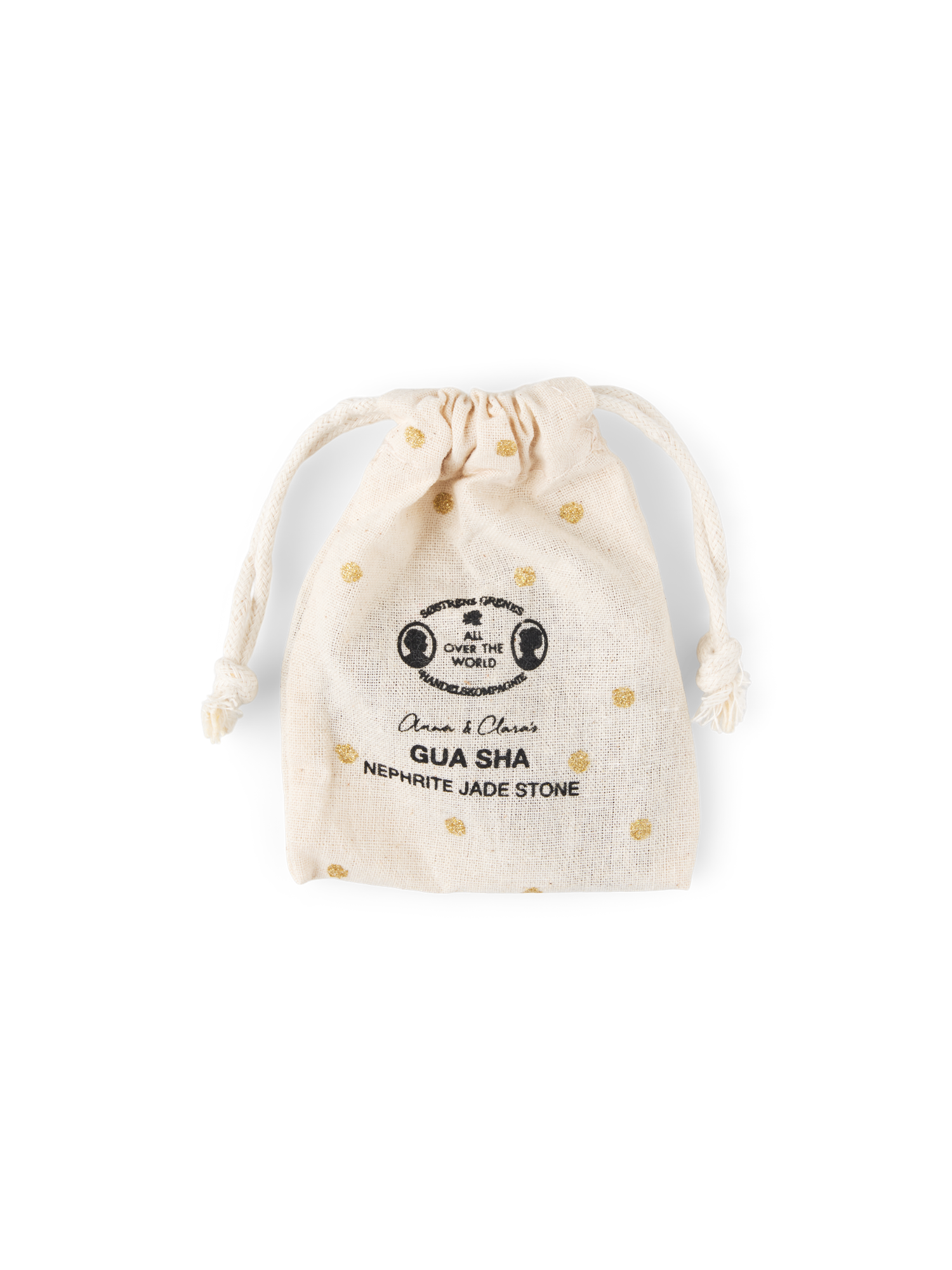 Gua sha-sten | Nefrit jade. 2 x 5,6 x 14,5 cm. | Light Green, Gold