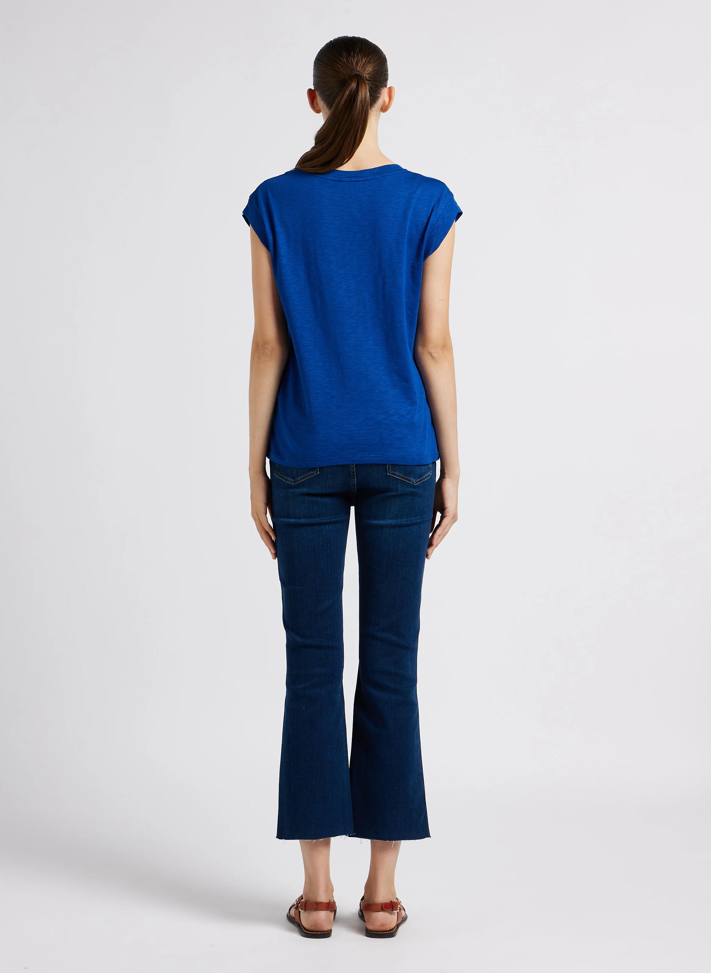 ILLUSION OPULENT - Jean droit en coton mélangé| Bleu