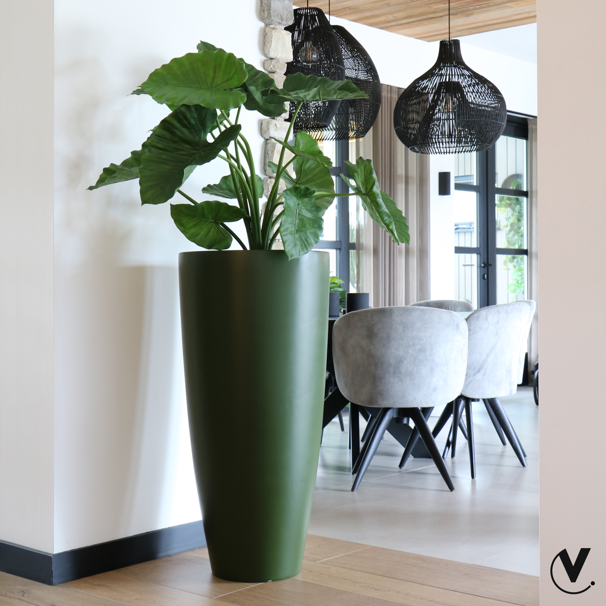 Plantenpot Kentucky green Ø47 x H100 cm