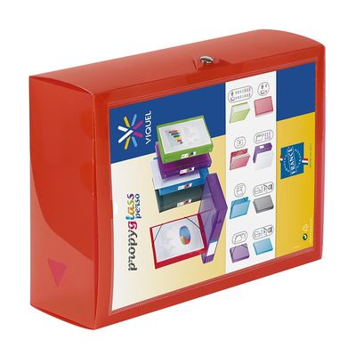 Viquel Propyglass - Boîte de classement personnalisable - dos 100 mm - disponible dans différentes couleurs