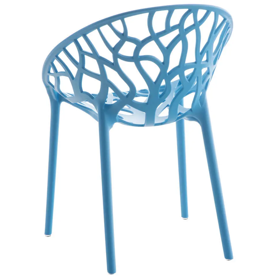 CLP Set van 4 Tuinstoel Hope Kunststof - blauw