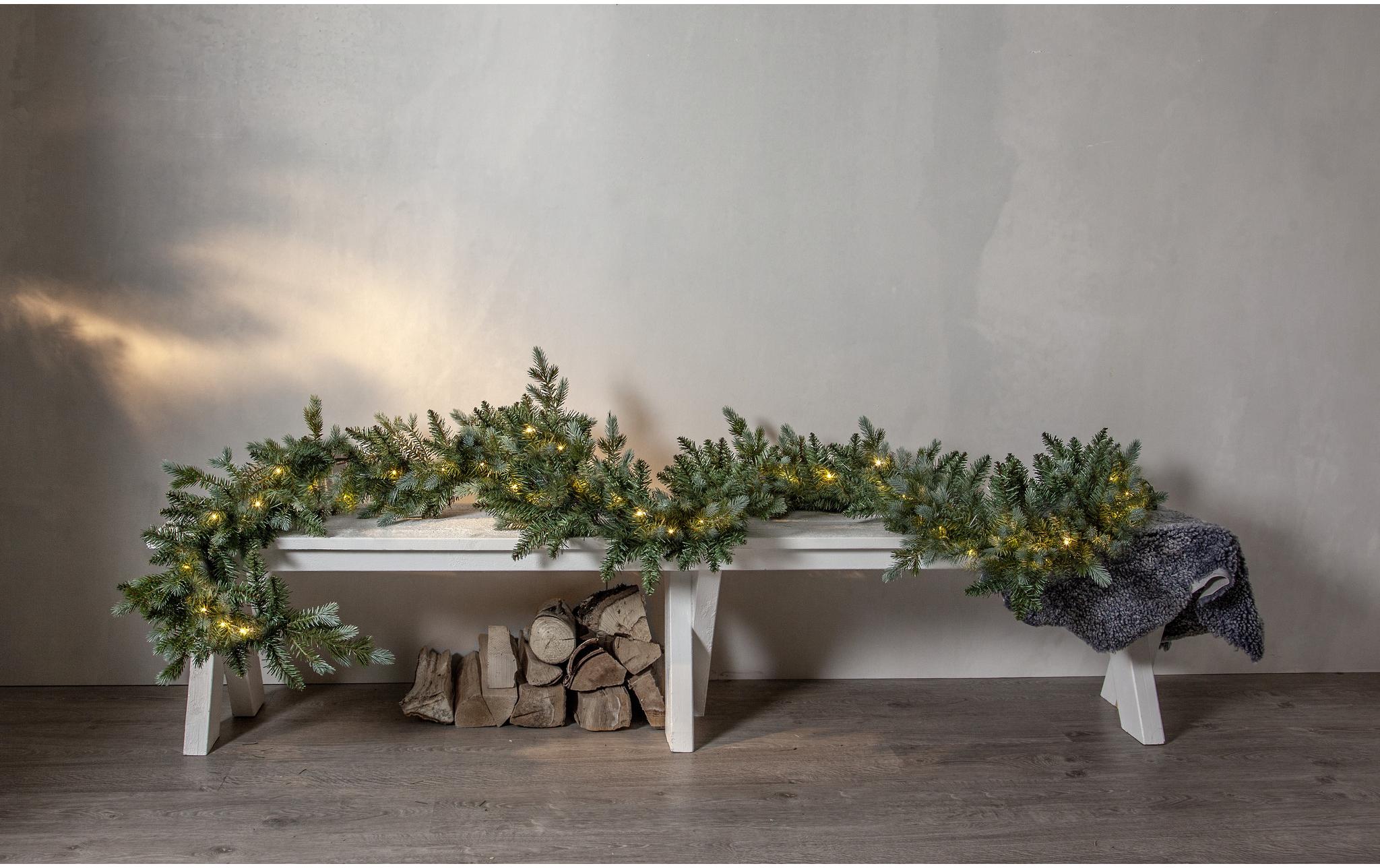 Girlande LED Greyland, 300 cm, GrünLED Weihnachtsdekoration