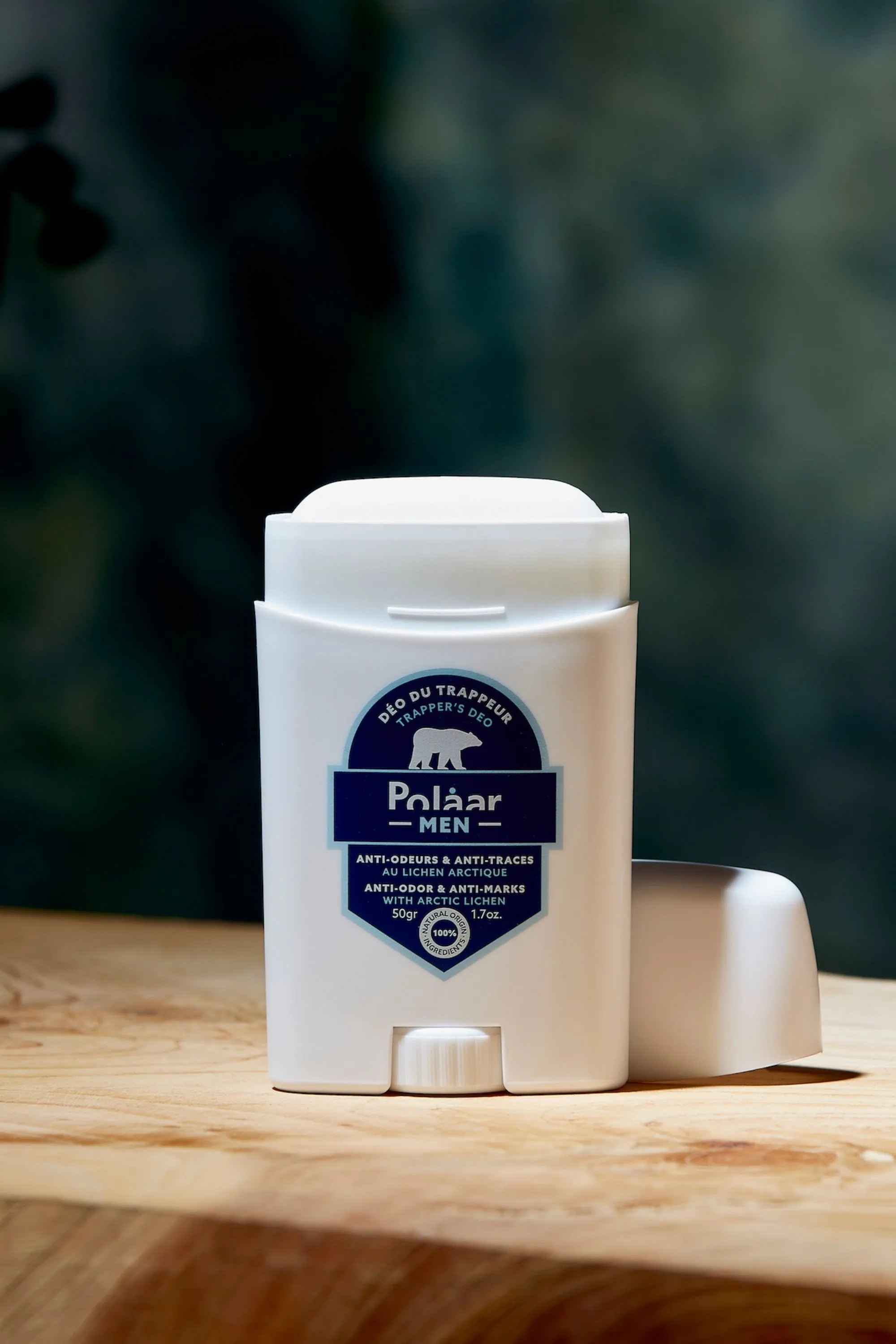 Polaar Déodorant du Trappeur anti-odeurs & anti-traces au Lichen Arctique-50 g