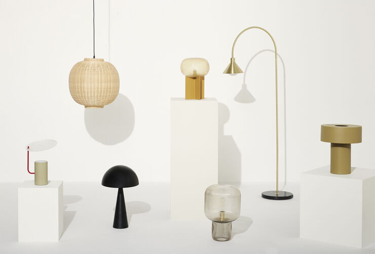 Hübsch Mush Tall Table Lamp Black