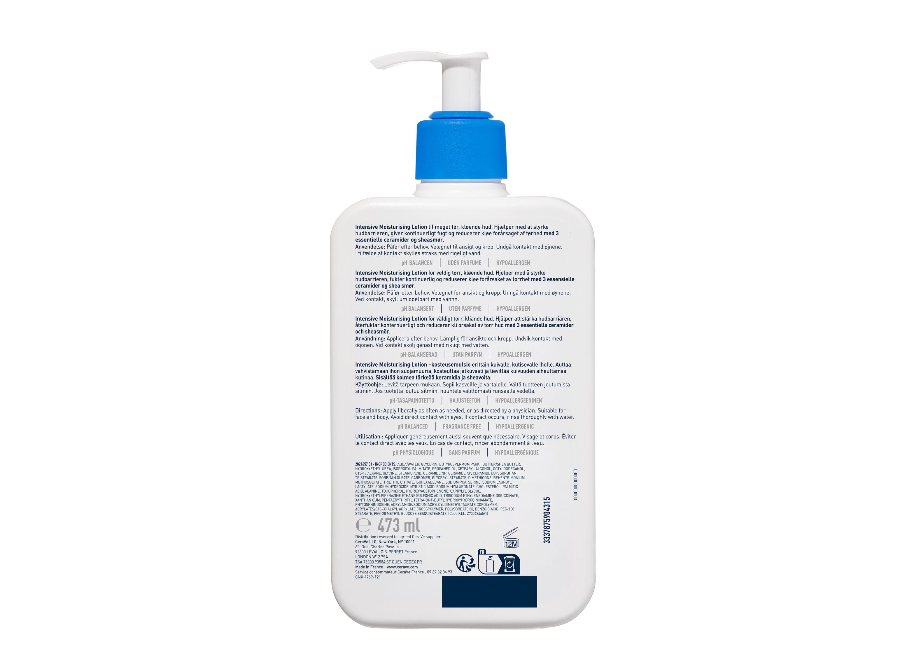 LOÇÃO CERAVE HIDRATANTE INTENSIVA 473ML