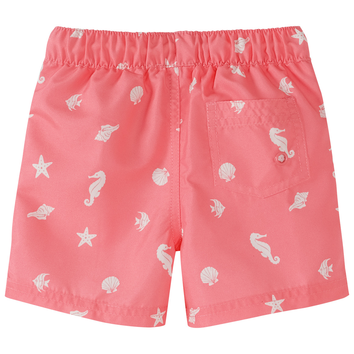 Famy Baby Badeshorts mit Meeres-Motiven rosa / weiss