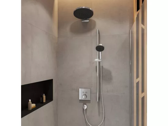 Façade pour mitigeur thermostatique encastré HANSGROHE ShowerSelect avec 2 fonctions chromé
