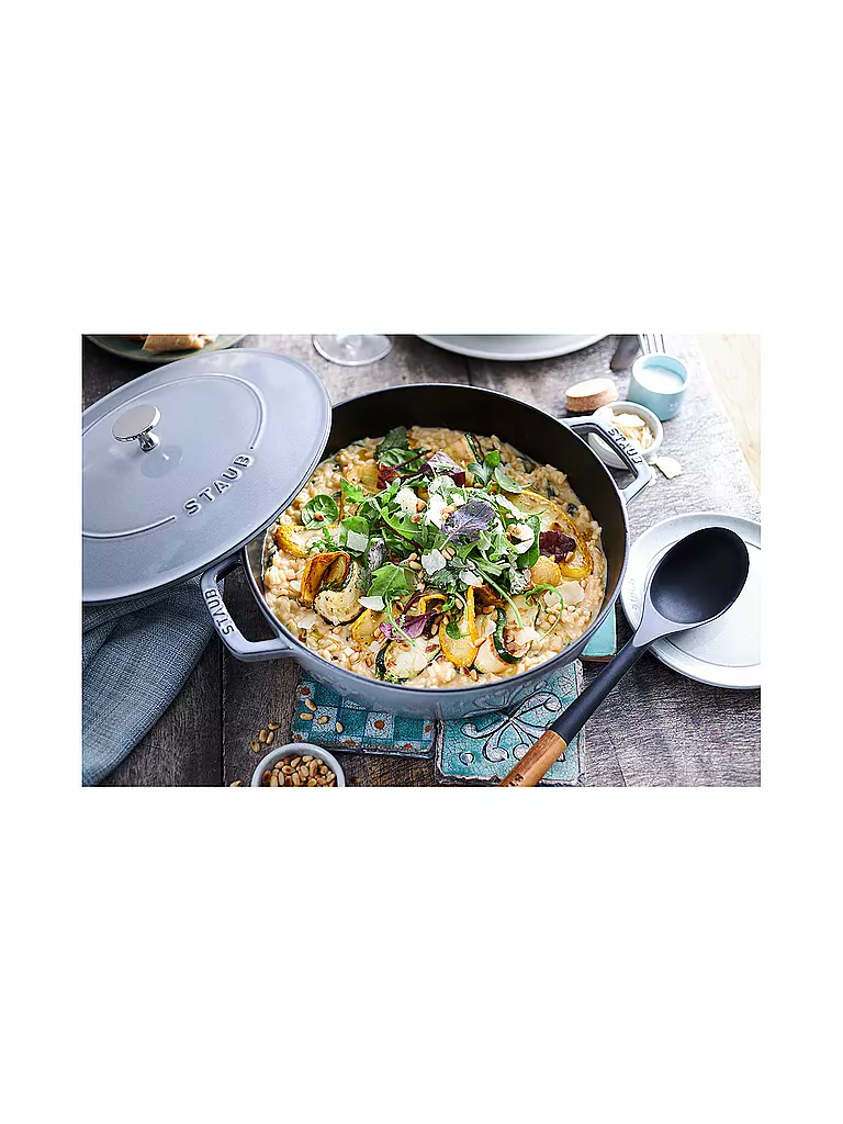 STAUB Servierlöffel 31cm Akazie / Silikon braun