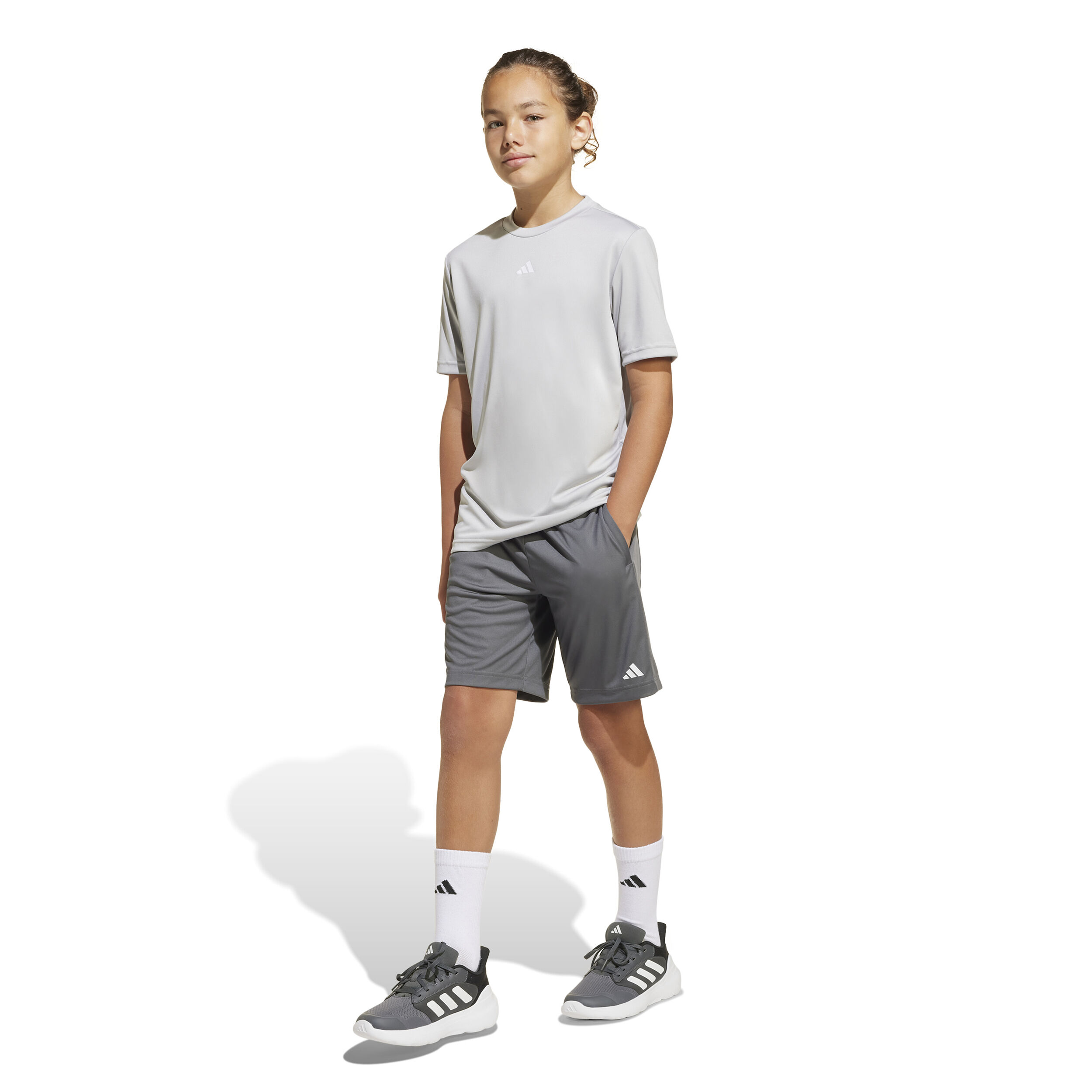 adidas Training Essentials Logo Regular Fit T-shirt Enfants - Gris