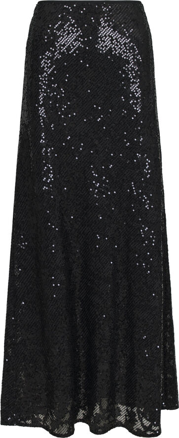 Neo Noir Vicky Sequins Skirt Sort