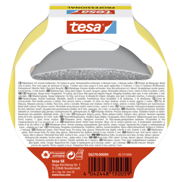 Tesa professional afplaktape indoor geel 25 mm x 25 m